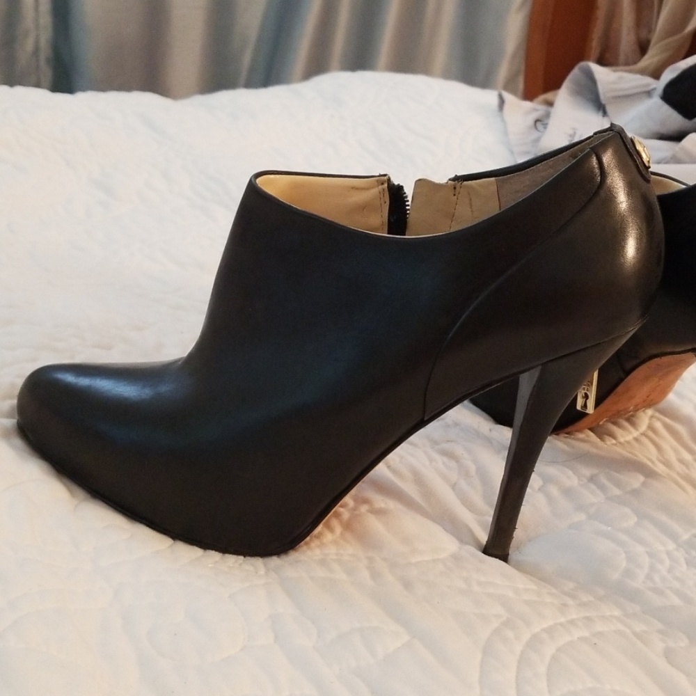 Black high heel booties